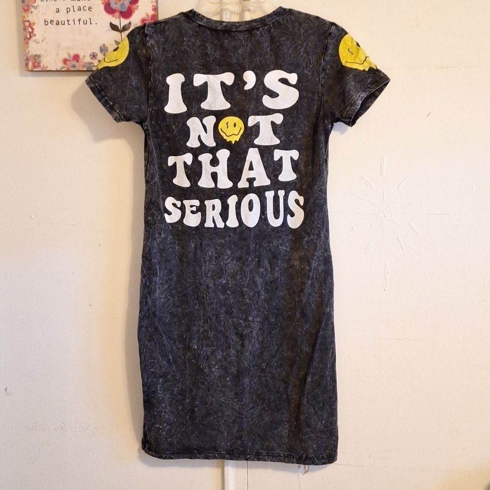 It's not that serious cotton tee shirt dress